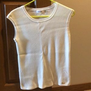 Calvin Klein cream knit top. Soft, like new!